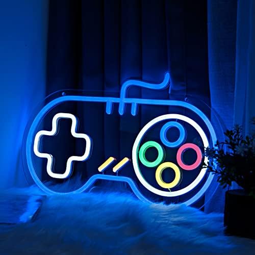 GOVZERY Király gamepad neonok a fiúk room Decor 16.5x10 LED Neon fény alá a hálószobában fali Dekoráció játék decor