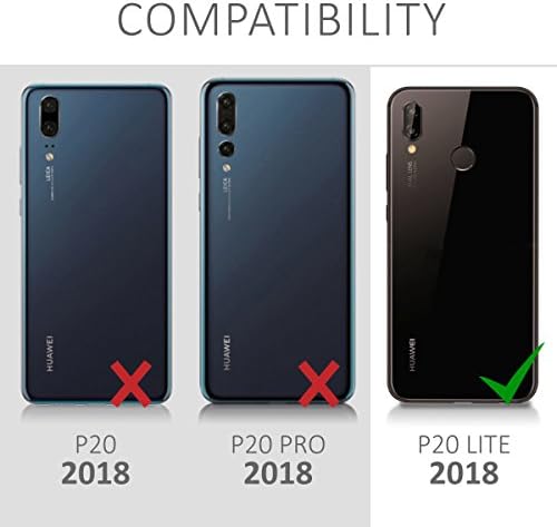 kwmobile TPU Esetben Kompatibilis a Huawei P20 Lite - Ügy Puha, Vékony, Sima, Rugalmas Védő Telefon Borító - Fekete