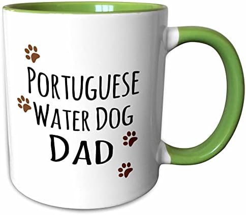 3dRose portugál Víz Kutya Apa - Kutya által fajta - sáros barna paw print - kutyus szerető büszke kisállat-tulajdonos