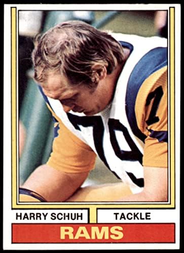 1974 Topps 109 EGY Harry Schuh Los Angeles Rams (Foci Kártya) (Egy Csillag Előtt Szerzői Vissza) EX/MT Ram-Memphis