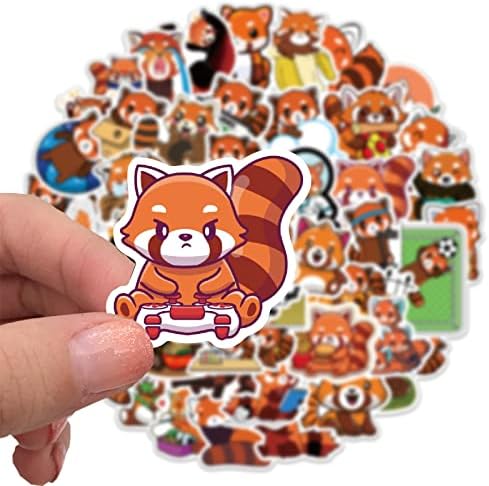 50 Db Aranyos Vörös Panda Matricák Fordult Matrica Laptop Víz Üveg Telefon Gördeszka Matricák Tizenéves Lányok Gyerekek