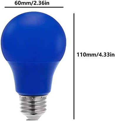 Lxcom Világítás 19/A60 Kék Fény Izzó 5W Éjszakai Fény Izzó 50W Egyenértékű E26/E27 Közepes Alap Kék Színű Dekoratív
