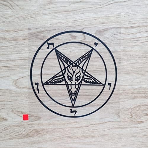 Pentagram Baphomet Ördög Sátáni Kecske Matrica Vinyl Matrica - Fekete 6 Cm - Háttér nélkül, az Autó Hajó Laptop Kupa
