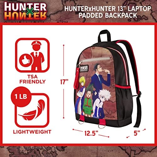 Hunter x Hunter 13 Hüvelyk Ujja Laptop Hátizsák, Párnázott Számítógép Táska Ingázik, vagy Utazás, Multi, Egy Méret
