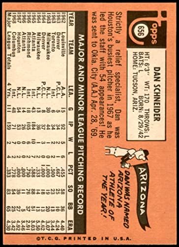 1969 Topps 656 Dan Schneider Houston Astros (Baseball Kártya) NM/MT Astros