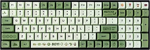 BOYI Matcha XDA Zöld Egyéni Keycaps,PBT Festék-Szublimált XDA Profil Matcha angol keycap Teljes 124 Kulcs Készlet Gateron