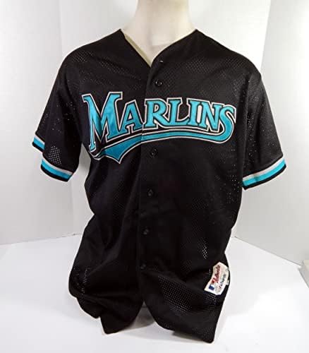 1999-02 Florida Marlins 31 Játékban Használt Fekete Mez Név Lemez Eltávolítása 50 DP42621 - Játék Használt MLB Mezek