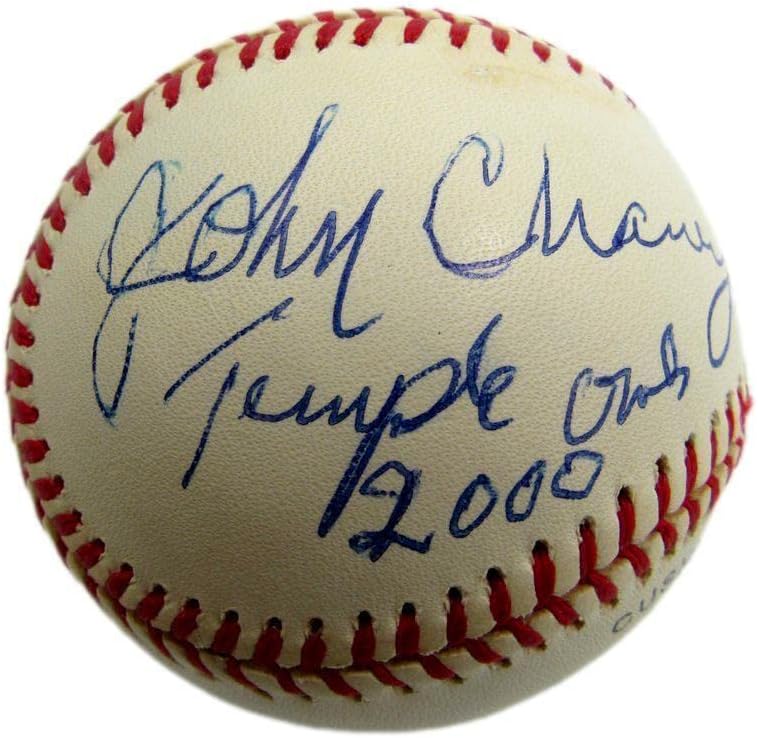 John Chaney HOF Dedikált/Feliratos ONLINE Baseball Templom Baglyok SZÖVETSÉG - Dedikált Baseball
