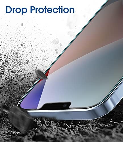 amFilm (2 Csomag) OneTouch Kompatibilis az iPhone 14/iPhone 13/iPhone 13 Pro Privacy Screen Protector 9H Edzett Üveg