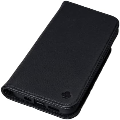 Porter Riley - Bőr tok iPhone 13 (6.1). Prémium minőségű Valódi Bőr Állvány/Borító/Pénztárca/Flip tok [Card Slot] [Vízszintesen