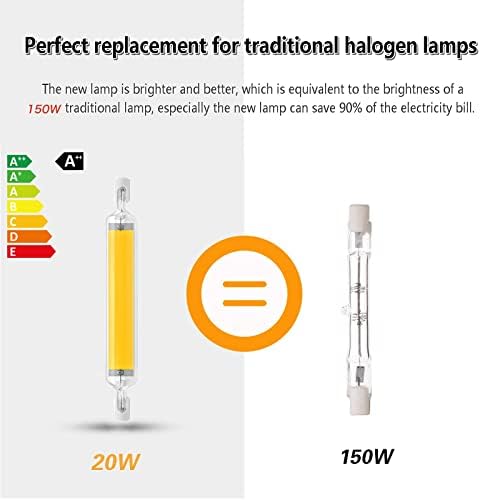 Szabályozható 118MM R7S COB LED-es Izzók, 20W J Típusú 118MM Kettős Végű 120V LED-es Lámpák T3 R7S Bázis 150W Egyenértékű