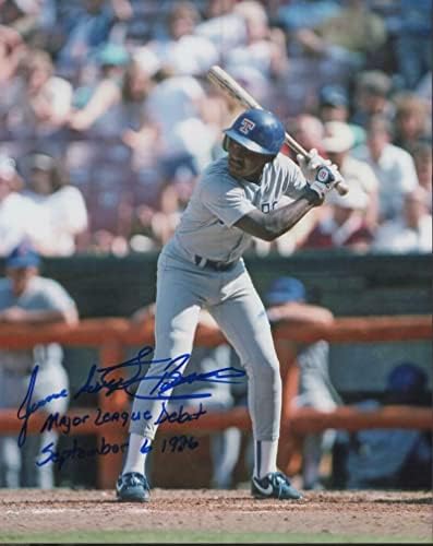 Jerry Austin Browne Mlb Debütáló Kelt Rangers Aláírt 8x10 Fotó W/Coa - Dedikált MLB Fotók