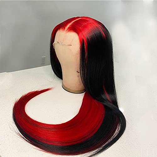 Jelölje ki Ombre Piros Egyenes Csipke Frontális Emberi hajból készült Paróka, 150% - Os Sűrűség 13X4 Brazil Remy Paróka,