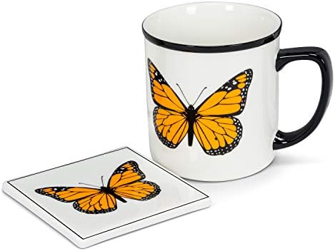 Abbott Gyűjtemény Haza 27-Császár Pillangó-A Szemüveg Bögre, Fehér/Narancs