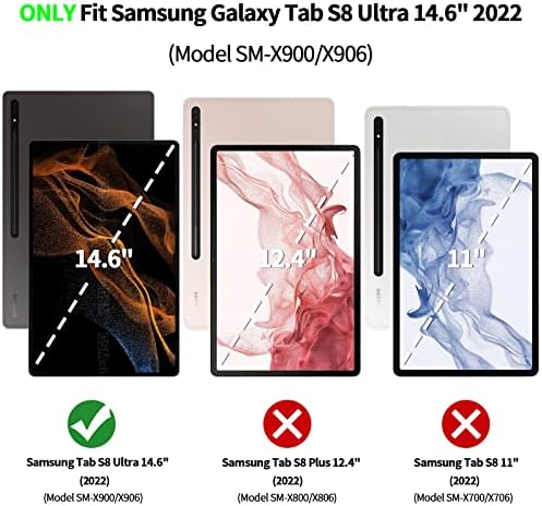 Samsung Galaxy Tab S8 Ultra Esetben 14.6 2022,PU Bőr Kártya Tartóját Slot Védő Ütésálló Galaxy Tab S8 Ultra Kitámasztó,