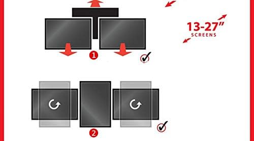 13-27 Triple Screen LCD Monitor Jogosultja Asztali Rögzítő Teljes Forgás 3 Monitor TV állvány Kar