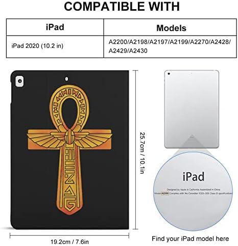 Arany Egyiptomi Szimbólum Vicces Esetben Kompatibilis az iPad-2020/iPad Pro 2020/iPad Pro 2021/iPad Air4/Air5/iPad 2020
