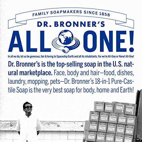 Dr. Bronner ' s - Tiszta-Kasztília Szappan (Borsmenta, 5 csepp, 8-Pack) - Készült Bio Olajok, Arc, Test, Haj Gyengéd,