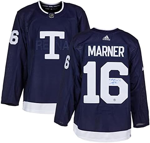 Mitch Marner Aláírt Toronto Maple Leafs 2022 Örökség Klasszikus Adidas Jersey - Dedikált NHL-Mezek