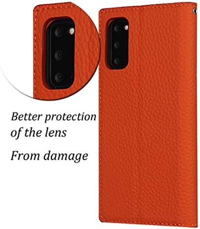 Zouzt Prémium bőrtok Samsung Galaxy S20 5G Tárca Mágneses Flip Cover tok Memóriakártya-Nyílásba TPU Ütésálló Állni Valódi