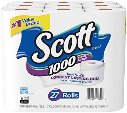 Scott 1000 Lap / Tekercs Wc-Papír, 27 Tekercs, Fürdő Szövet