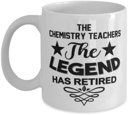 kémia tanárok Bögre, A Legenda szerint Visszavonult, Újszerű, Egyedi Ajándék Ötletek, a kémia tanárok, Bögre Tea Csésze