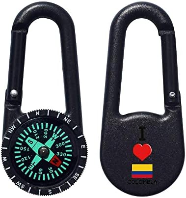 Azeeda 'Szeretem Kolumbia' Iránytű Kulcstartó (KC00021552)