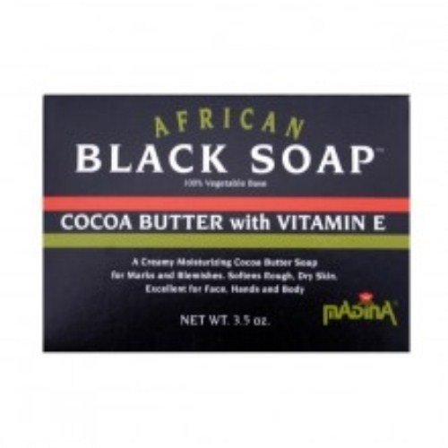 Medina Medina Afrikai Fekete Szappan kakaóvaj E-Vitamin, A 3,5 Uncia