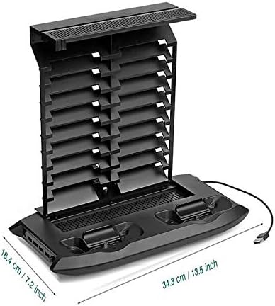 KJH Függőleges Állvány Xbox Egyik S Konzol + Controller Töltő hűtőventilátor + további 4 USB Port Kettős Irányítók töltőállomás