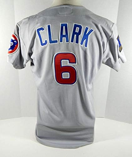 1994 Chicago Cubs Clark 6 Játék Kiadott Szürke Jersey 125 Patch - Játék Használt MLB Mezek