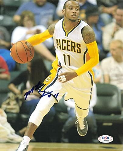 MONTA ELLIS aláírt 8x10 fotó PSA/DNS-Indiana Pacers Aláírt - Dedikált NBA-Fotók