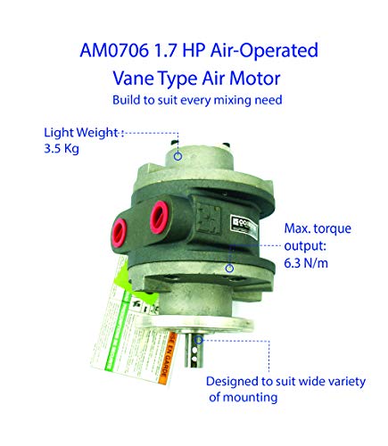 Cosmostar AM0706 3.6 HP Vane Típus Air Motor | Levegő Meghajtású Motor 6.3 N/m 3000 RPM | Forgólapátos Air Motor | a