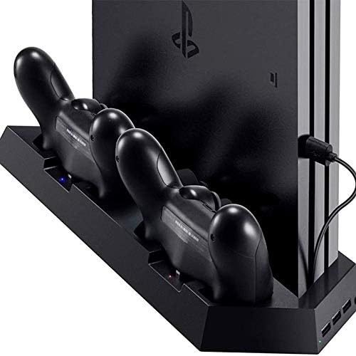 SSEDEW a PS4 Pro Slim Állvány Függőleges Hűtés Controller Töltő Töltő Dokkoló Állomás