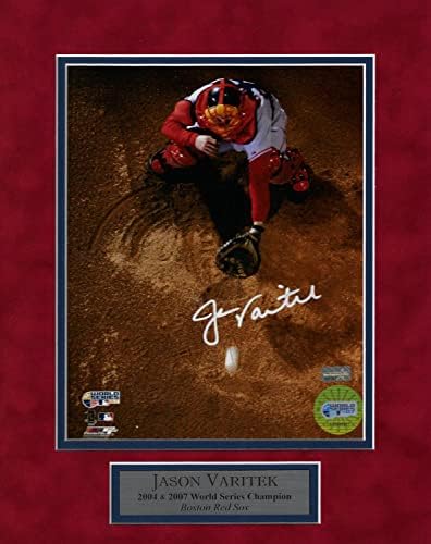 Jason Varitek Autogramot Fotó Légi Nézet 11×14 - Dedikált MLB Fotók