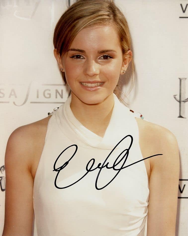 Emma Watson GYÖNYÖRŰ személyesen Aláírt Fotó
