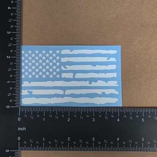Amerikai Zászló Matrica 4 Csomag: Amerikai Zászló, Bajba Jutott Amerikai Zászló Matricák (Kis ~4, Fehér)