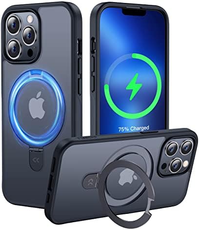 CASEKOO iPhone 13 Pro Max Esetben a Mágneses Láthatatlan Álljon [a Katonai Csepp Védelem] [Kompatibilis MagSafe] Ütésálló