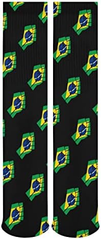 Brazil Zászló Ellenállni Unisex Zokni Lélegző Zokni Zoknit Alkalmi Sport