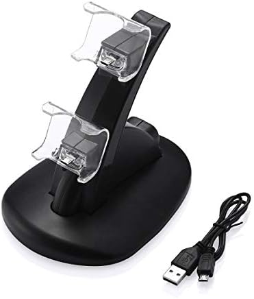 FidgetFidget LED Dual USB-Vezérlő, Töltő, Töltő Állvány Station Dokkoló PS4 PlayStation4